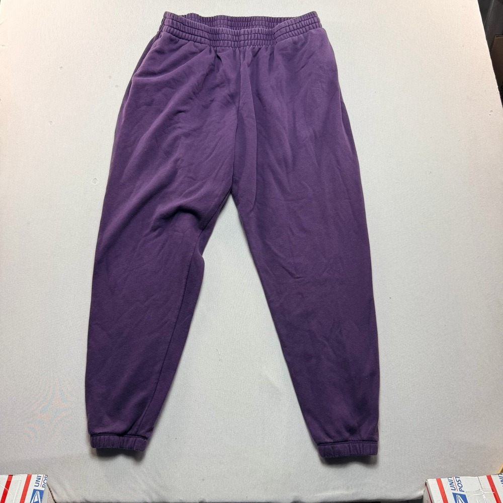 Terra & Sky Sweatpants Women Medium Purple Excellent High Rise Joggers